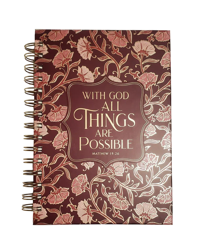 Libreta/Notebook- With God All Things Are Possible-Mathew 19:26