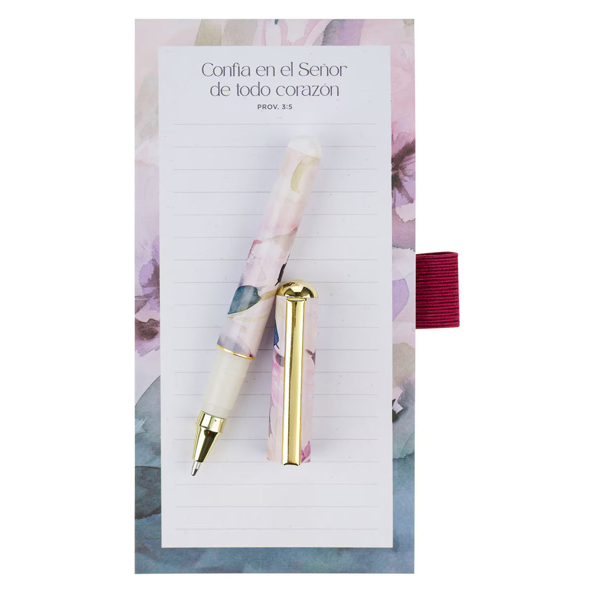 Juego de Regalo con bloc de notas magnético y pluma “Confía en el Señor” - Proverbios 3:5