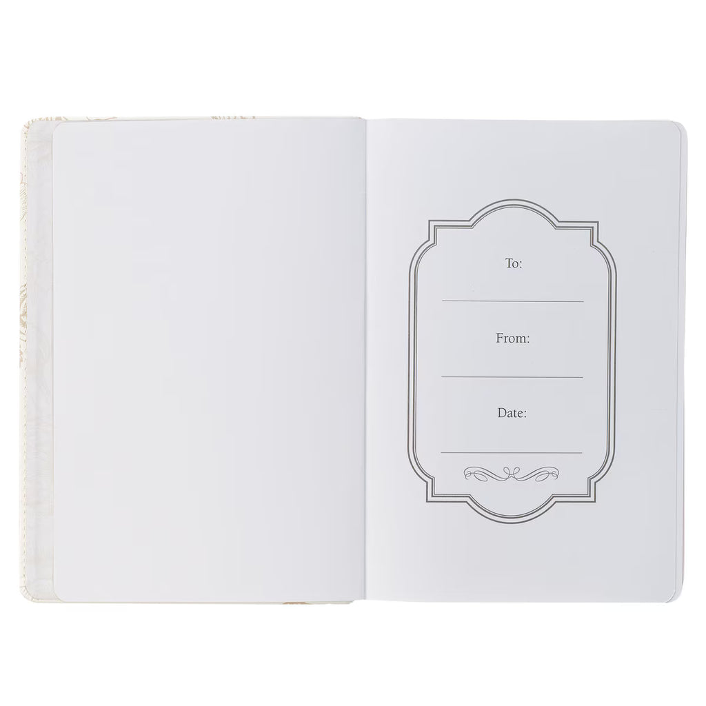 Everything Beautiful White Faux Leather Classic Journal - Ecclesiastes 3:11