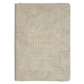 Prayer Changes Things Taupe Faux Leather Prompted Journal
