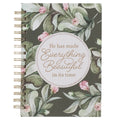 Everything Beautiful Green Wreath Spiral Journal - Ecclesiastes 3:11
