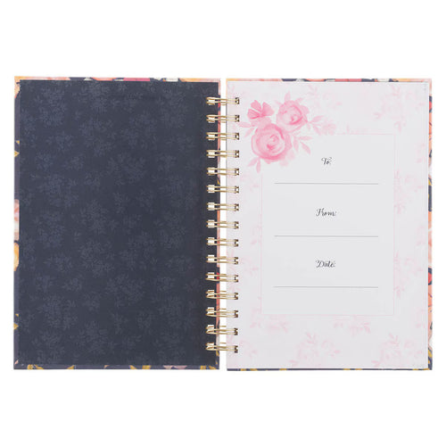 Be Still and Know Painted Peonies Spiral Journal - Psalm 46:10