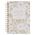 Bless and Keep You Blush Bloom Spiral Journal - Numbers 6:24