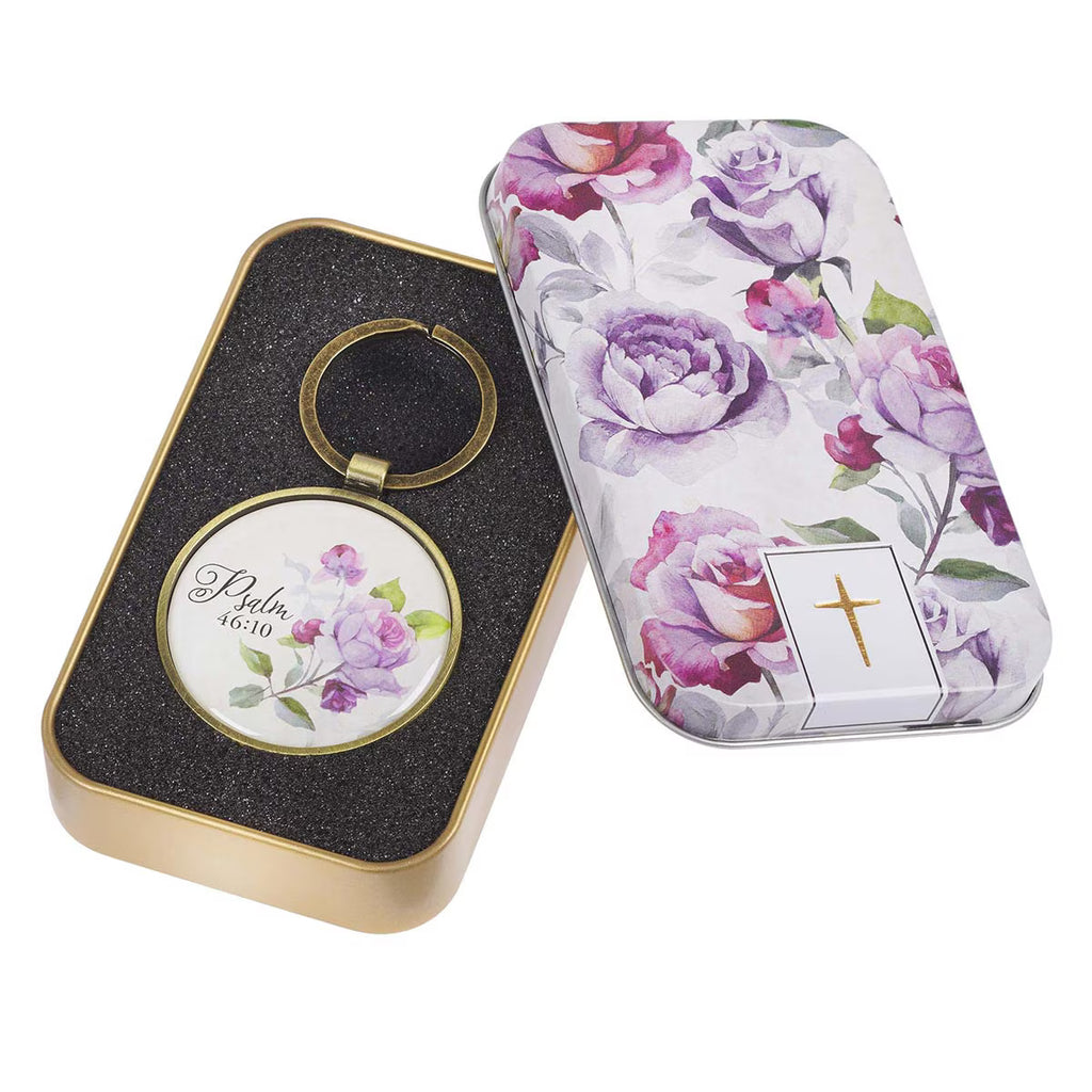 Be Still and Know Key Ring in a Tin - Psalm 46:10