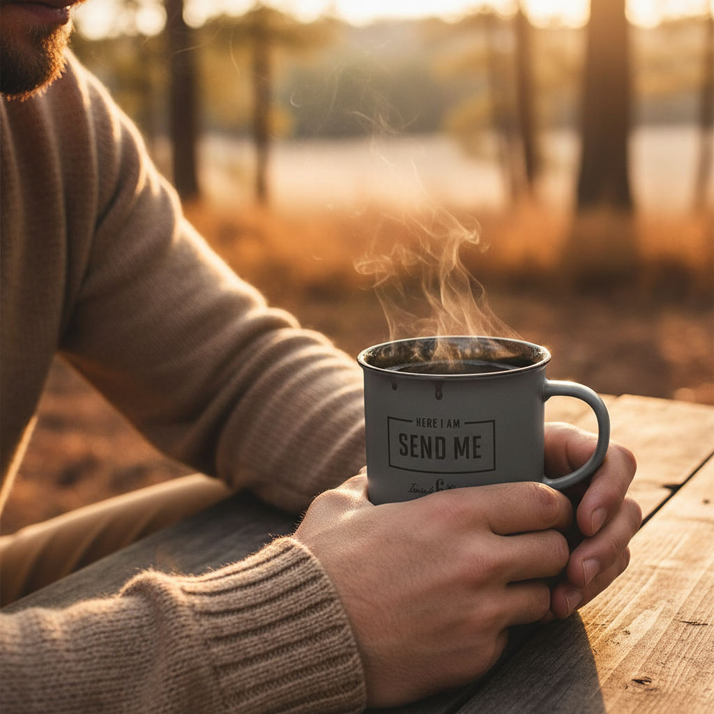 Send Me Charcoal Gray Ceramic Coffee Mug - Isaiah 6:8
