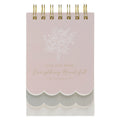 Everything Beautiful Blush Taupe Floral Tiered Spiral Notepad - Ecclesiastes 3:11