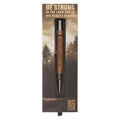 Be Strong in the Lord Brown Wooden Gift Pen - Ephesians 6:10