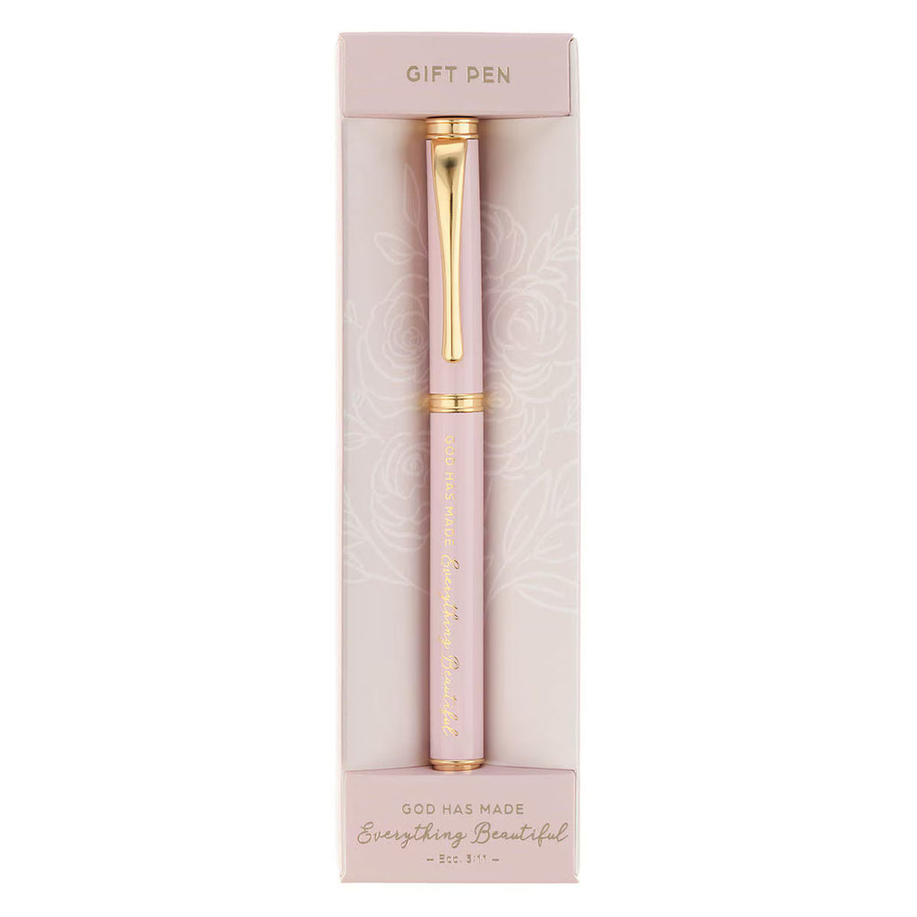 Everything Beautiful Blush Pink Gift Pen — Ecclesiastes 3:11