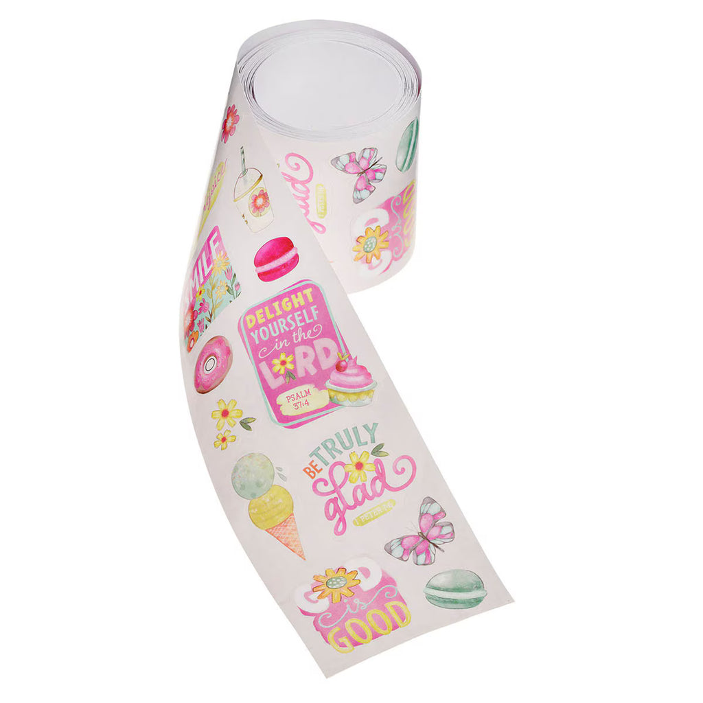 Pink Sprinkled with Joy Sticker Roll