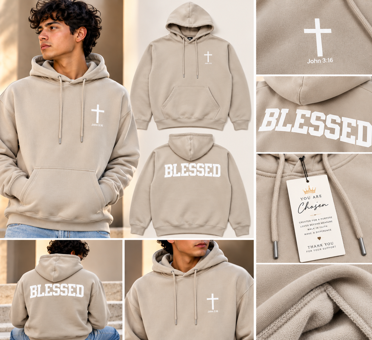 BLESSED COLLECTION-Unisex Adult Premium 12oz Hoodie